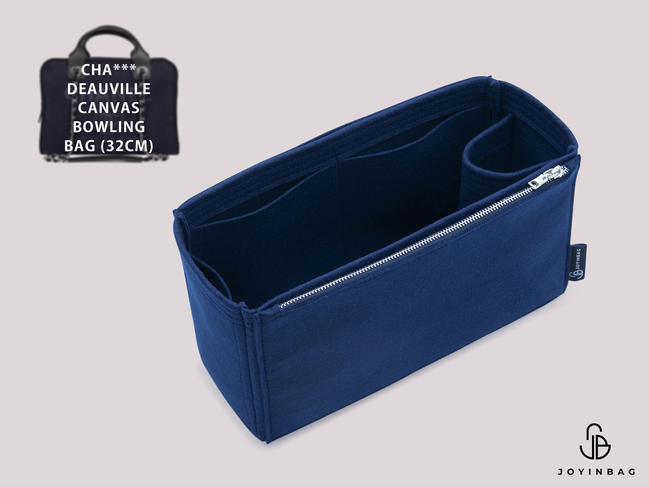 Cha. Deauville Canvas Bowling (32cm) Bag Insert