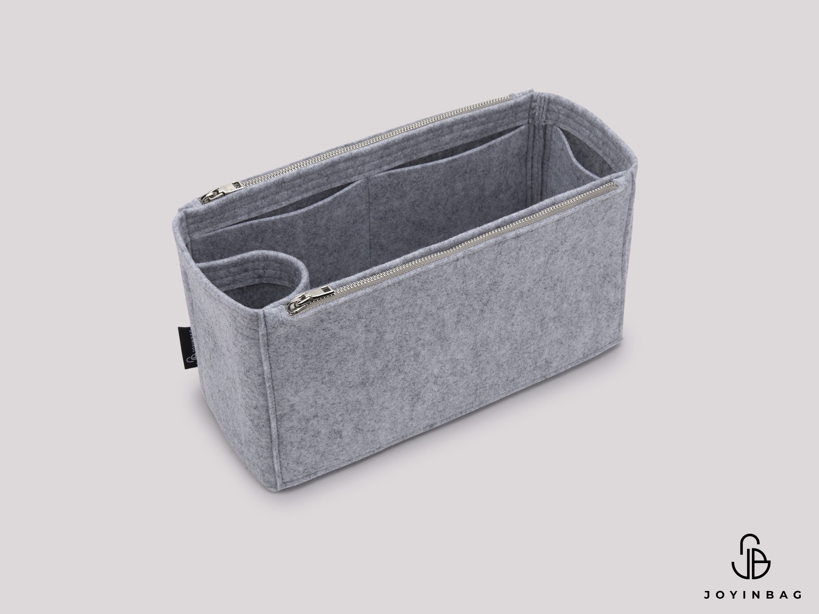 Bellechasse Biaude PM Bag Organizer Felt Insert With Zippered Outer Pockets