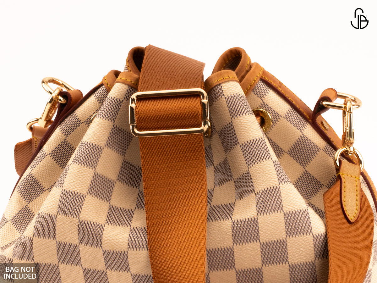 Adjustable Crossbody Bag Strap – 4cm Wide Woven Fabric Replacement Shoulder Strap with Leather Ends