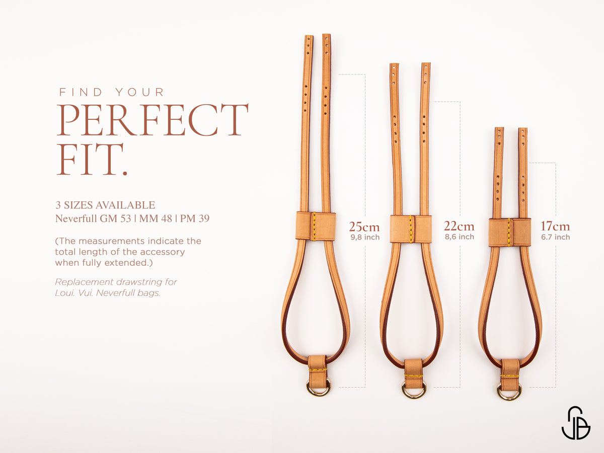 Neverfull Side Strap Replacement, Leather Replacement Straps, PM MM GM, Quick Attach or Sew-On