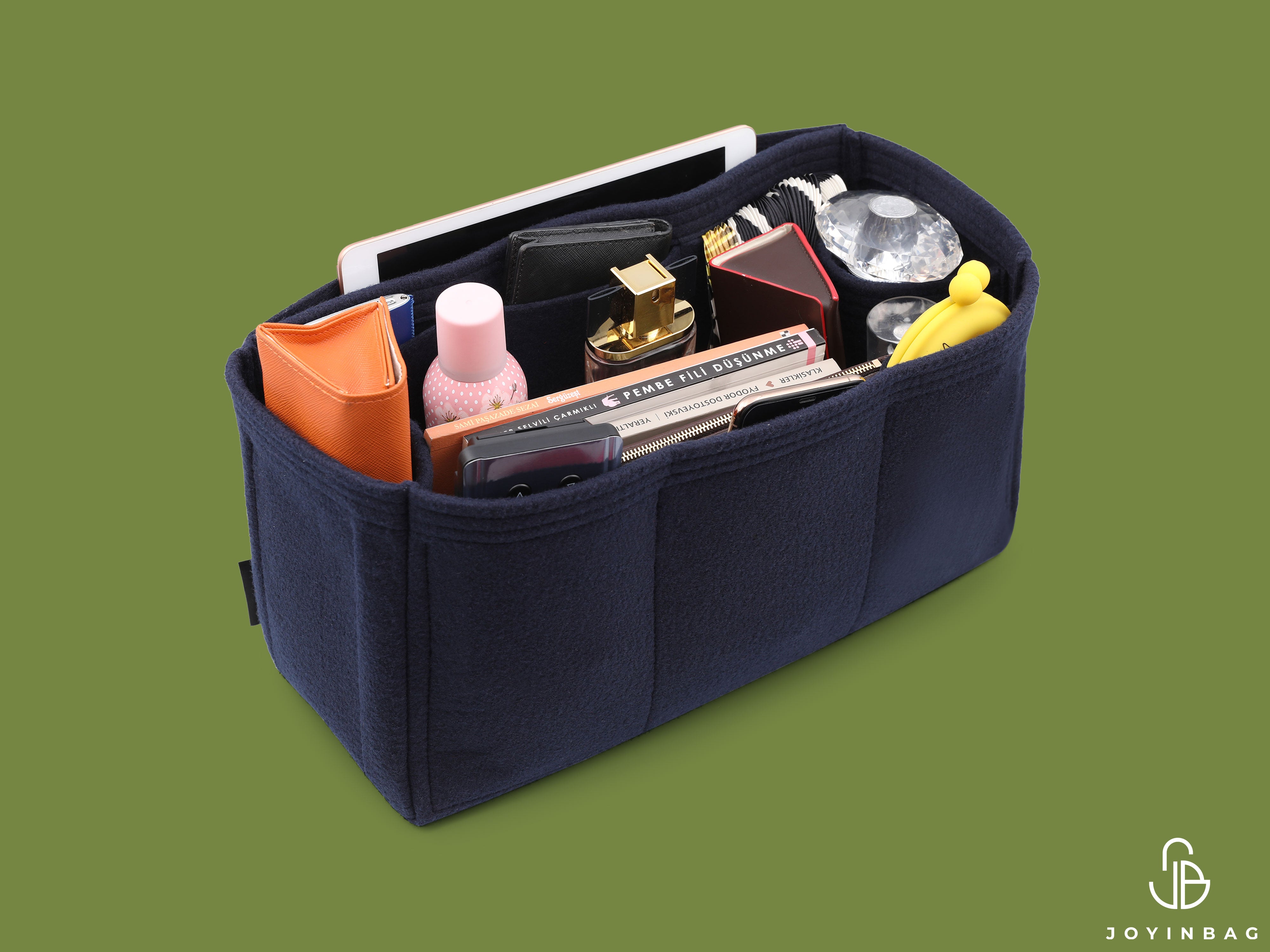 Handbag Organizer For Longchamp Le Pliage Cuir L Bag with Single Bottle Holder