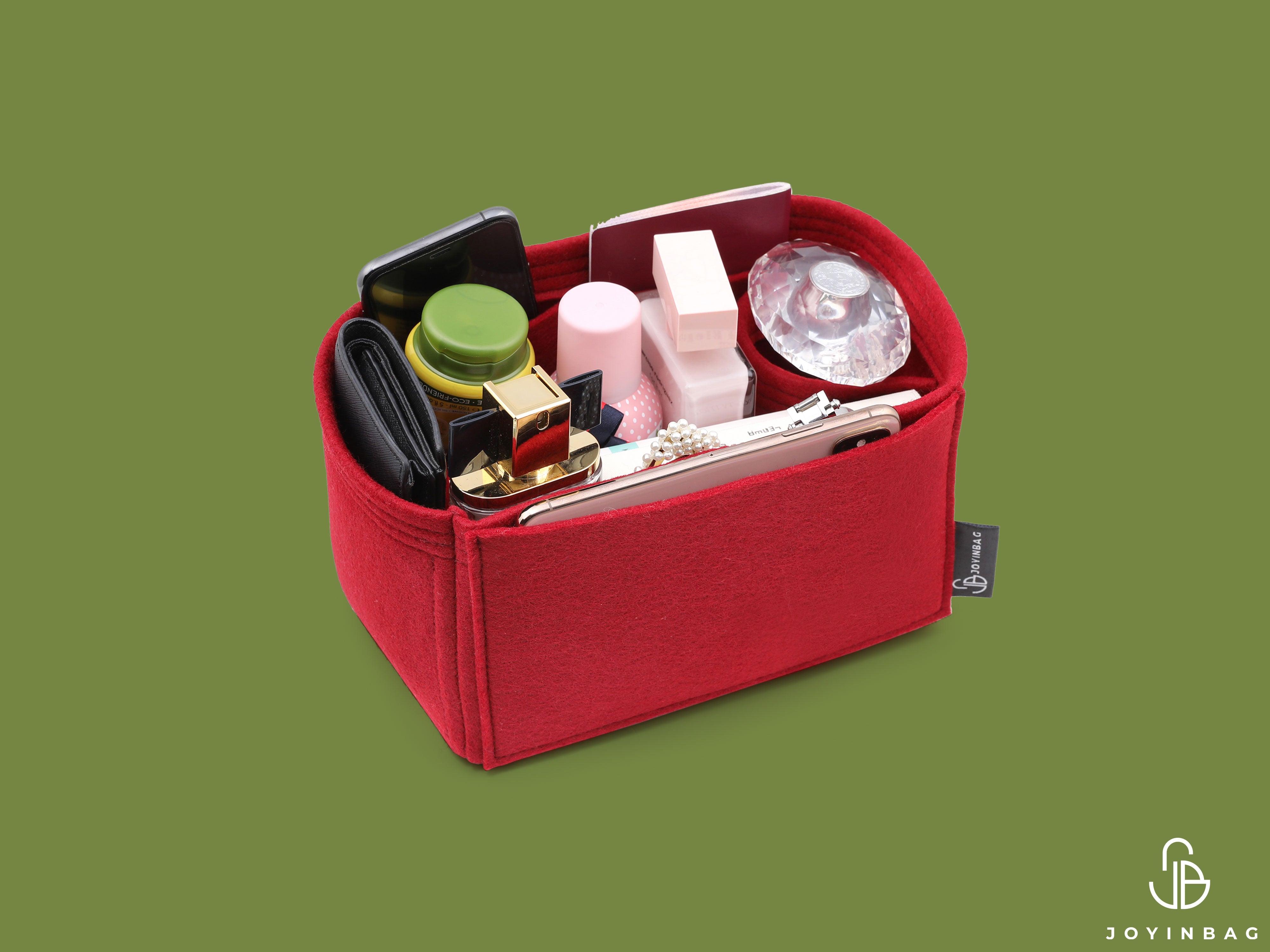 Handbag Organizer For Longchamp Le Pliage Cuir S Bag with Single Bottle Holder