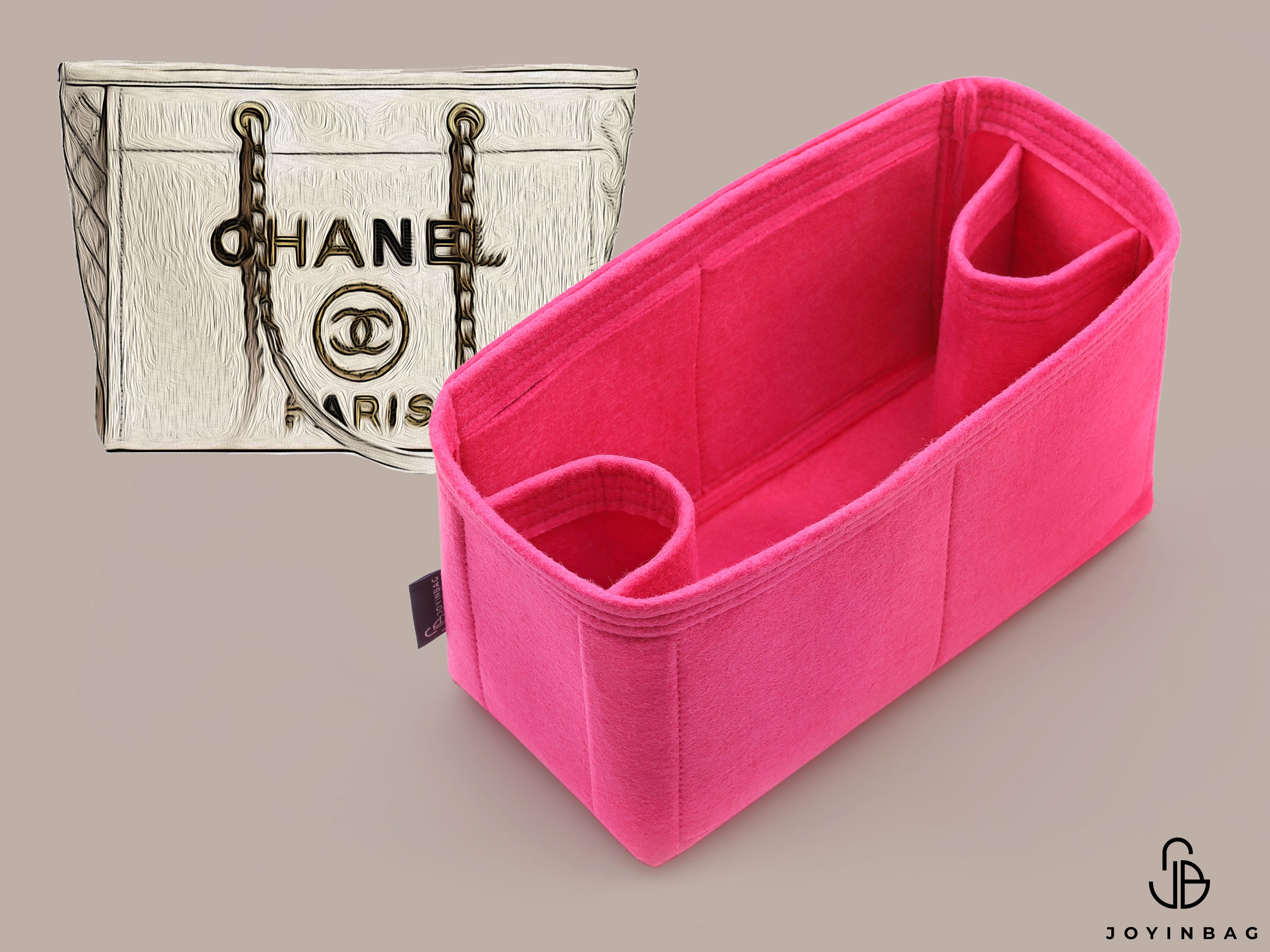 Tote Bag Organizer For Chanel Shopping Bag with Double Bottle Holders