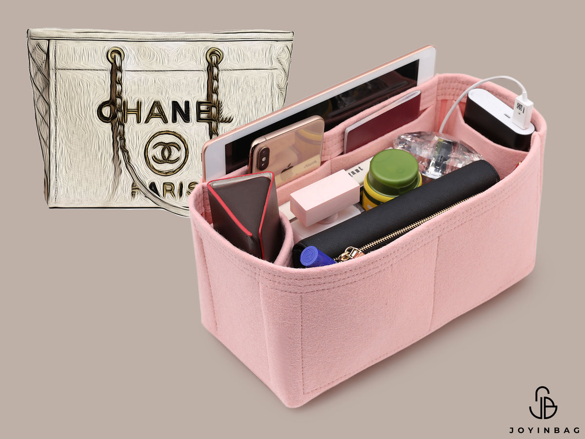 Tote Bag Organizer For Chanel Shopping Bag with Double Bottle Holders