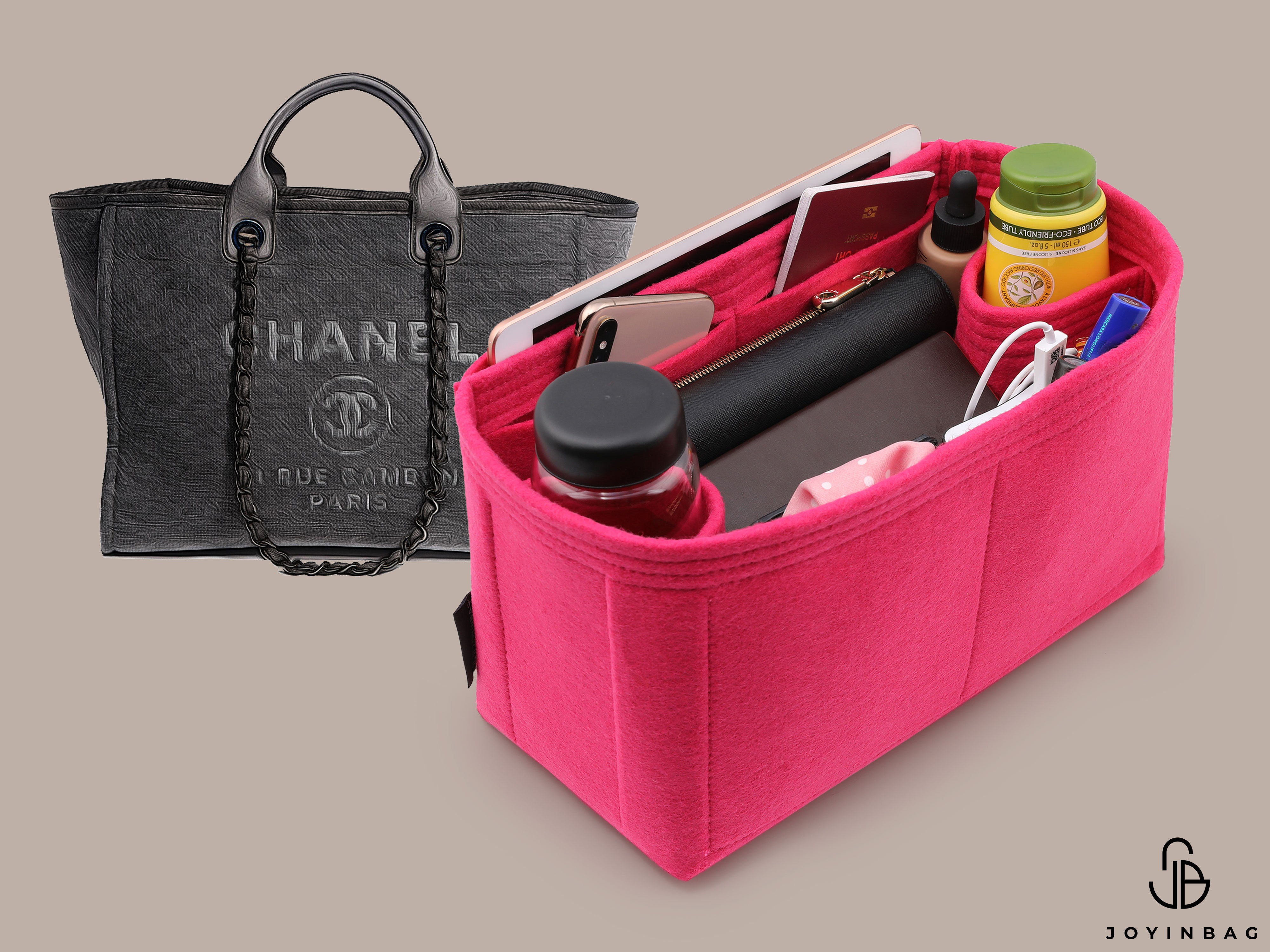 Tote Bag Organizer For Chanel Deauville Canvas Large Bag with Double B