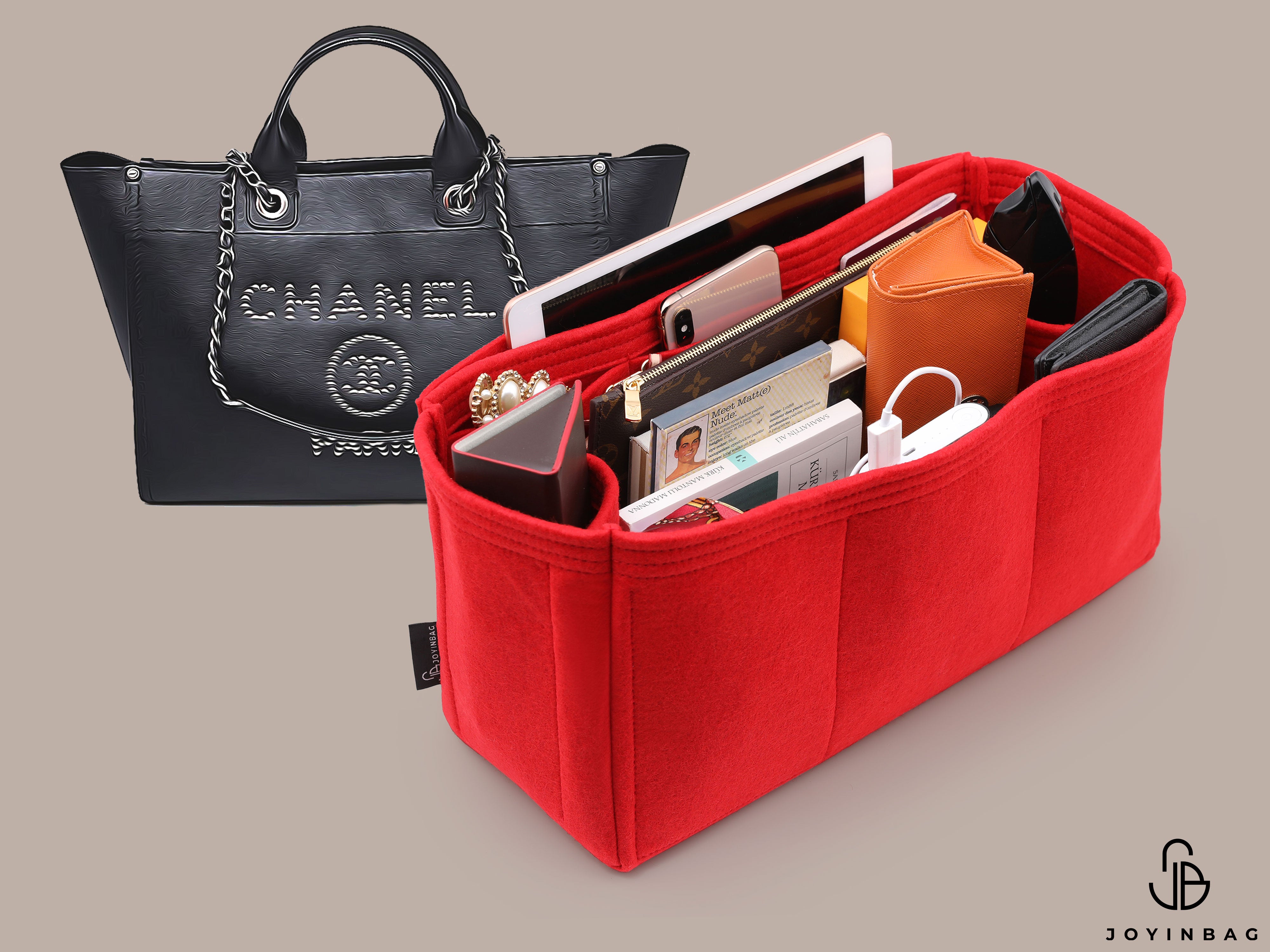 Customizable Waterproof Linen Tote Bag Organizer, Purse Insert (Double  Zipper Pockets, Water Bottle Holder) - JennyKrafts