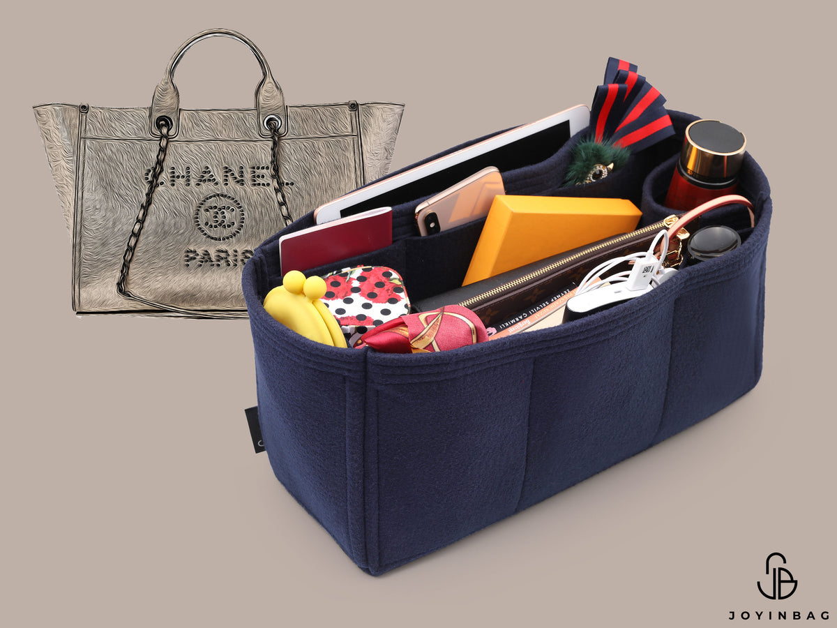 Customizable Waterproof Linen Tote Bag Organizer, Purse Insert (Double  Zipper Pockets, Water Bottle Holder) - JennyKrafts