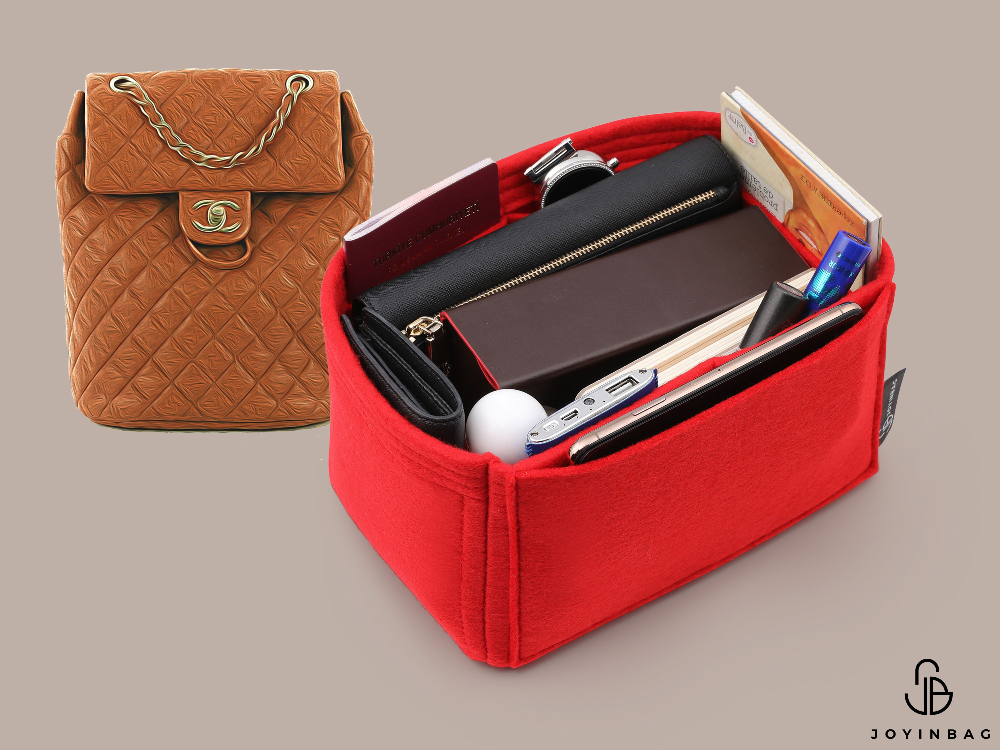 Mini Flap Bag Organizer Insert / C H A N E L Rectangular Mini 