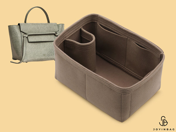 (ON SALE / 4-3/ C-Belt-Mini / +2 Lip Pocket / 2mm Cement) Bag Organizer for  Mini Belt Bag