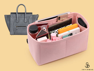 Celine Mini Luggage Bag Vegan Leather Handbag Organizer in Brown Color