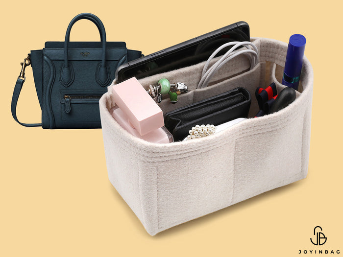 Felt Storage Bag,Coffee Inner Support Bag , Makeup Bag Insert Organizer For  NeverFul PM GM MM Tote Handbag organizer
