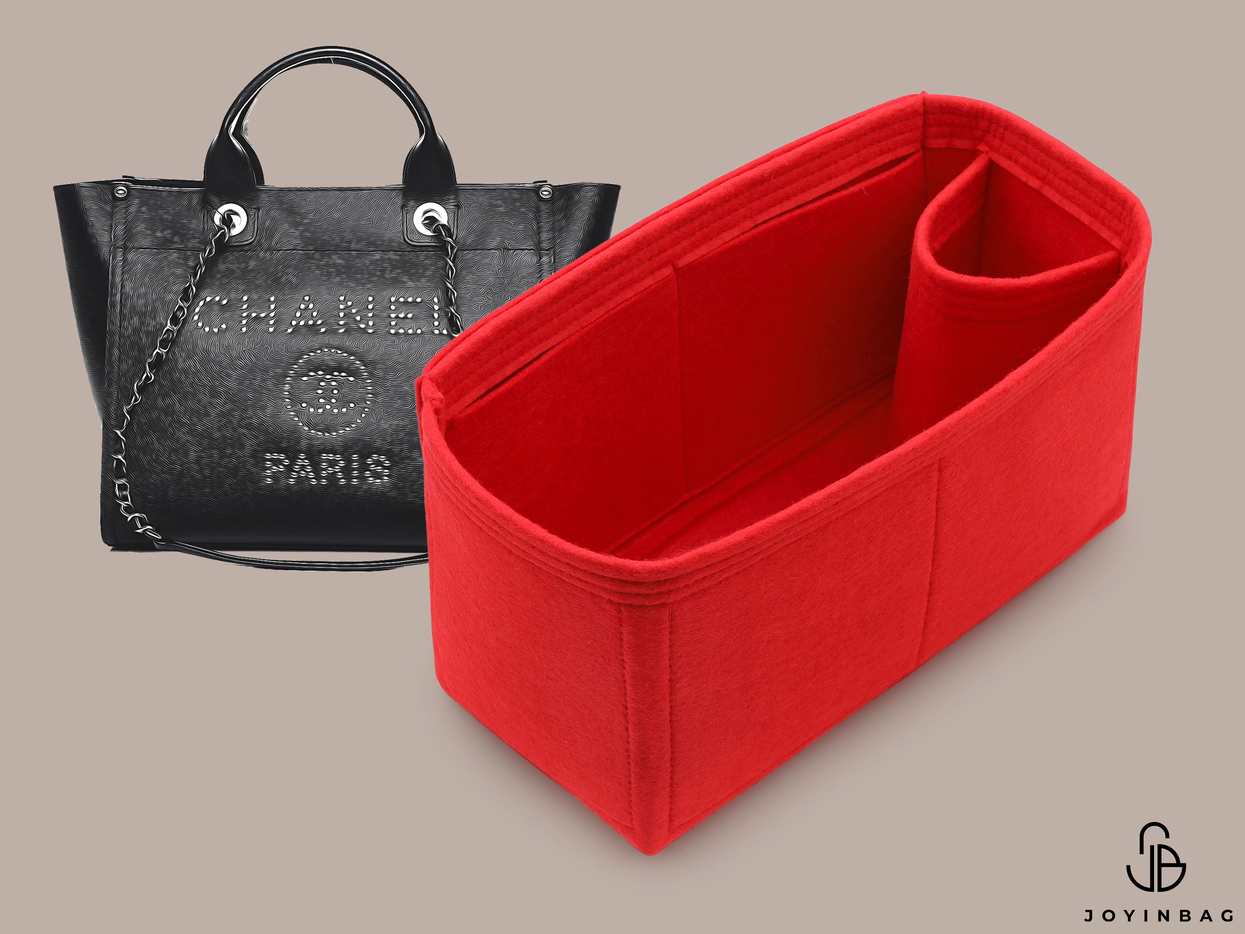 Chanel Deauville Leather Tote Bag Organizer