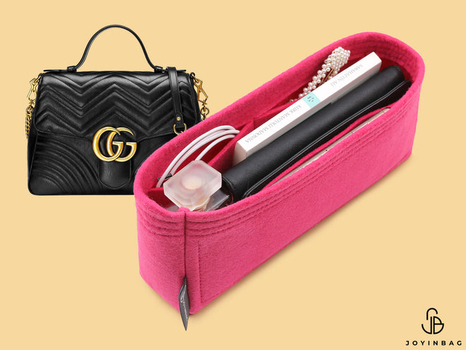 (ON SALE / 6-86/ GG-Marmont-Top-Handle-M / 2mm Apricot) Bag Organizer for  GG Marmont Matelasse Top Handle Medium