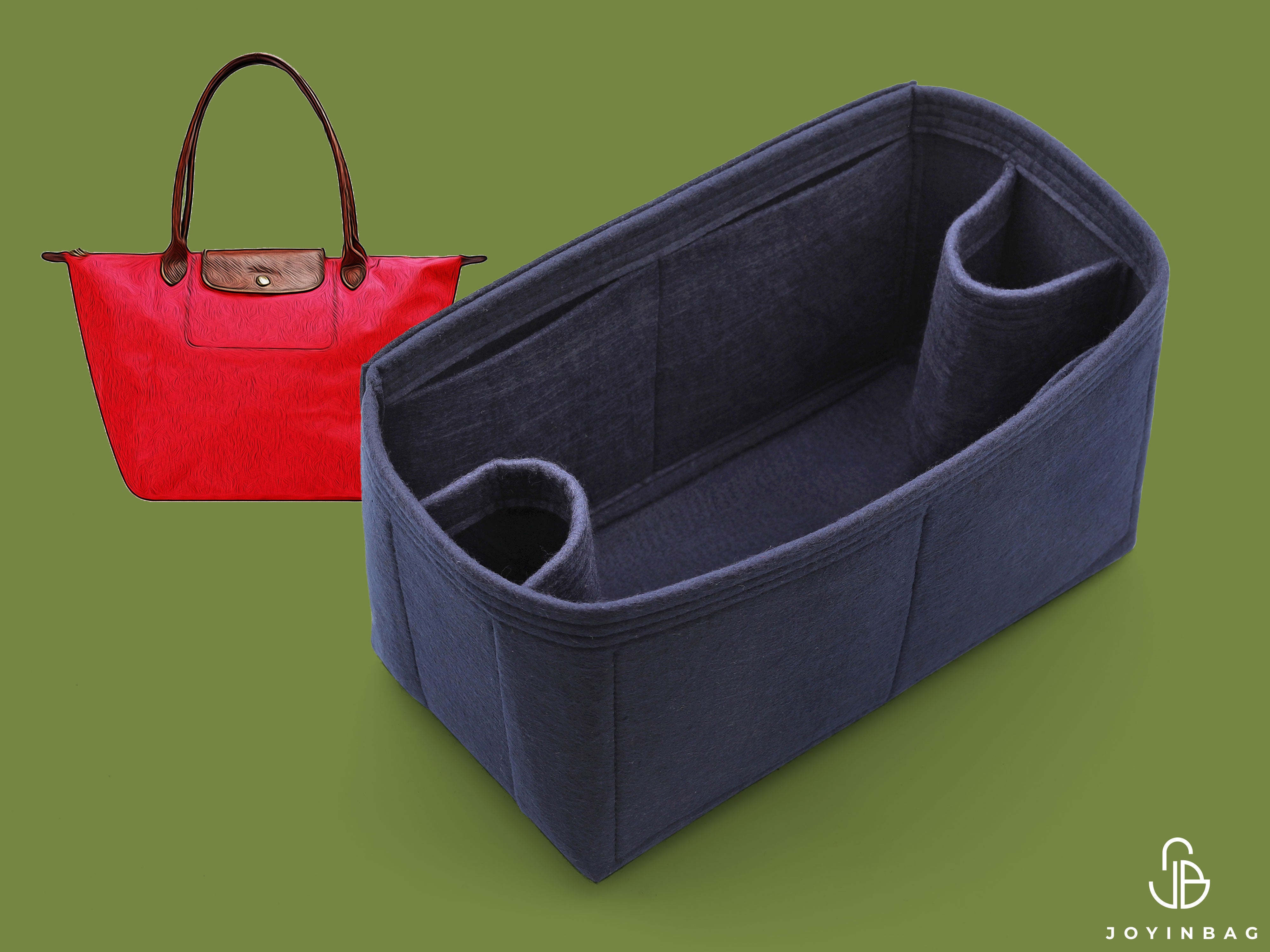 Tote Bag Organizer For Longchamp Le Pliage L Tote Bag with Double Bottle Holders