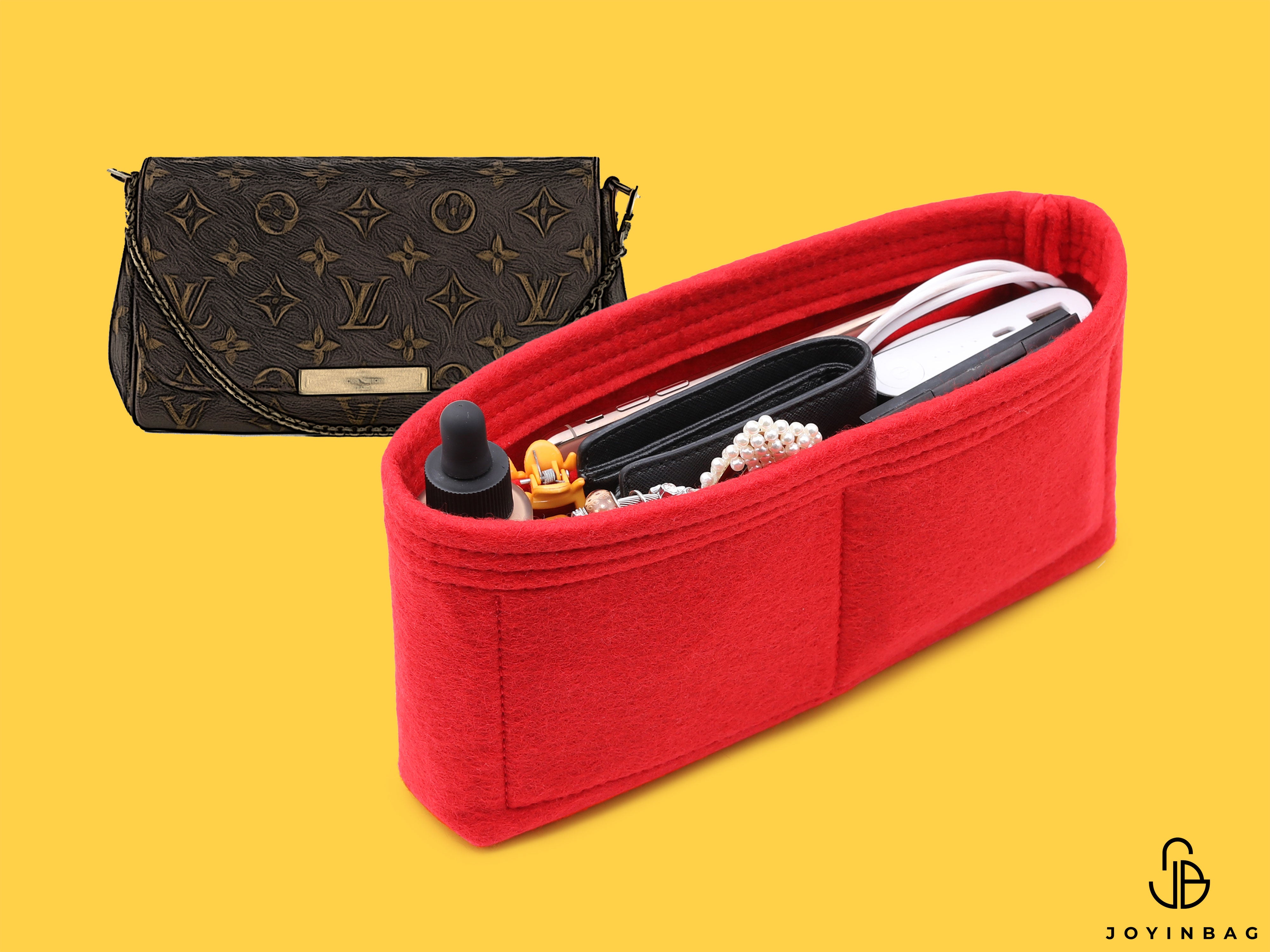  NC L.V. Favorite Bag Insert,L.V. Favorite organizer,L.V.  Favorite PM/MM/GM insert (MM, Red) : Clothing, Shoes & Jewelry