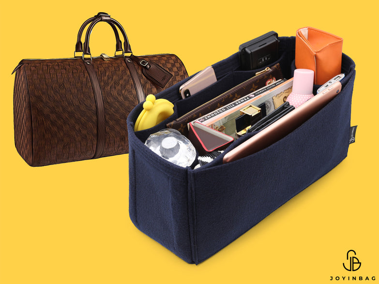 Bag Organizer For Louis Vuitton Keepall Bandoulière 50 Bag with Double Bottle Holders