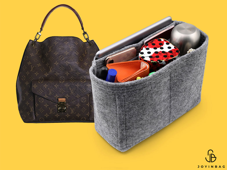 Tote Bag Organizer For Louis Vuitton Metis Hobo Bag with Single Bottle Holder