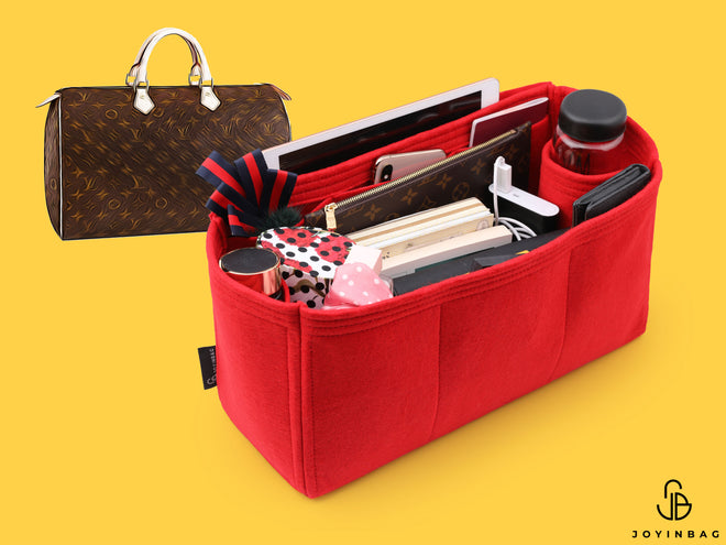 Handbag Organizer For Louis Vuitton Speedy 40 Bag with Single Bottle Holder